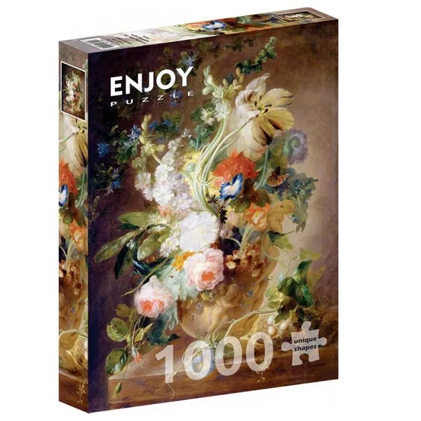 ENJOY Puzzle - ENJOY-1521 - Hans Zatzka: Vase with flowers, jigsaw puzzle, 1000 pieces