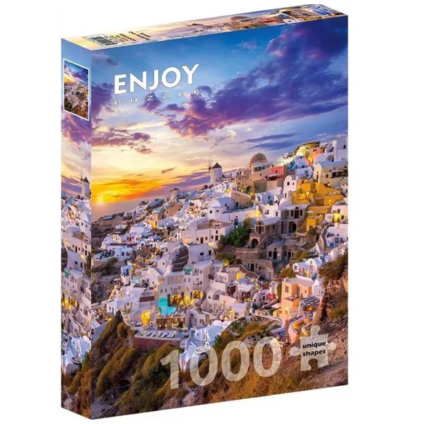 ENJOY Puzzle - ENJOY-1260 - Sunset over Santorini, jigsaw puzzle, 1000 pieces