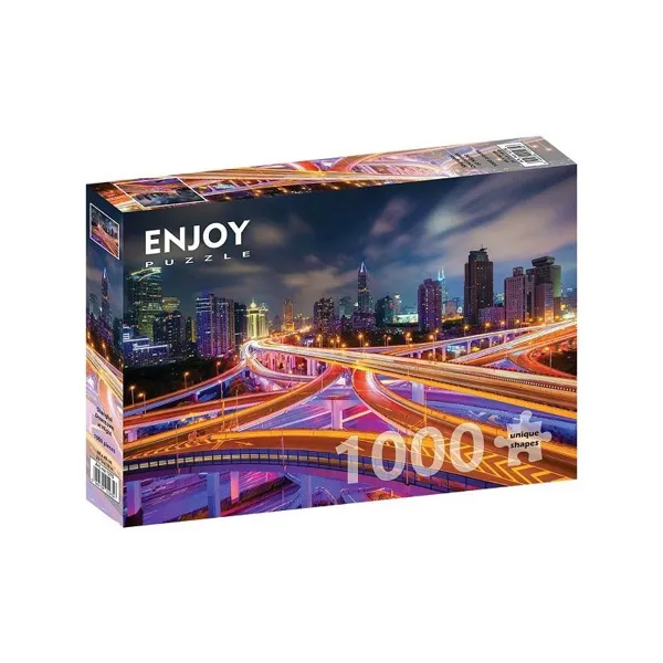 ENJOY Puzzle - ENJOY-1275 - Shanghai Downtown bei Nacht, Puzzle, 1000 Teile
