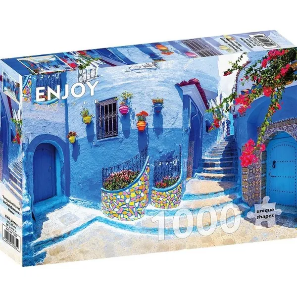 ENJOY Puzzle - ENJOY-1365 - Turquoise Street in Chefchaouen, Maroc, Jigsaw Puzzle , 1000 pieces