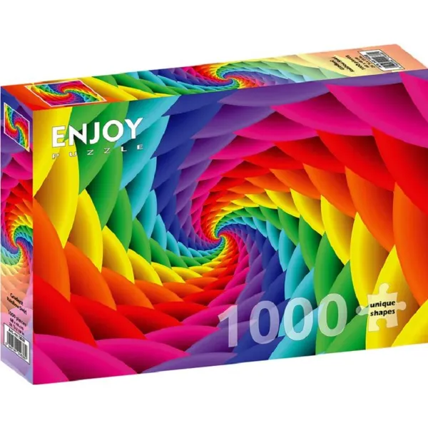 ENJOY Puzzle - ENJOY-1638 - Gradient Rainbow Swirl, Puzzle, 1000 Pieces
