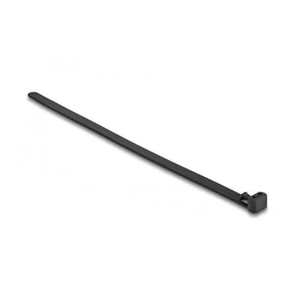 Delock - 18757 - Kabelbinder wiederverwendbar, hitzebeständig, L 200 x B 7,5 mm, 100 Stück, schwarz