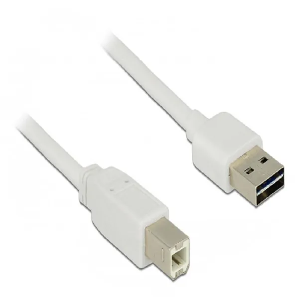 Delock - 85154 - Kabel EASY-USB2.0-A Stecker > USB 2.0 Typ-B Stecker 3 m, weiß
