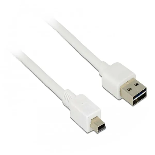 Delock - 85160 - Kabel EASY-USB2.0-A Stecker > USB 2.0 Typ Mini-B Stecker 2 m, weiß