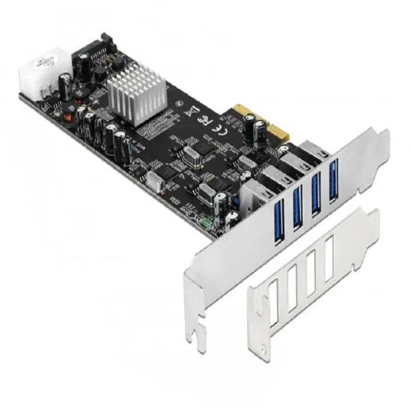 Delock - 89365 - PCI Express x4 card >4 x external USB 3.0 Quad Channel