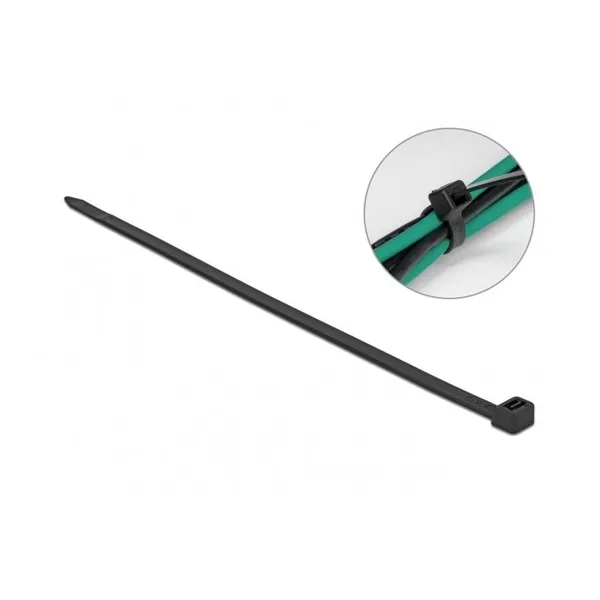 Delock - 19186 - Kabelbinder kälteresistent L 100 x B 2,5 mm schwarz 100 Stück
