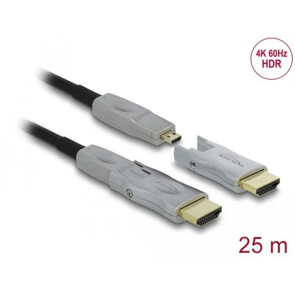 Delock - 85883 - Aktives Optisches Kabel HDMI 4K 60 Hz 25 m