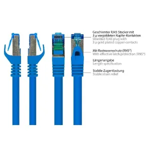 VARIA Group - 8060-H100B - Patchcable Cat.6a, S/FTP, 10m, blue