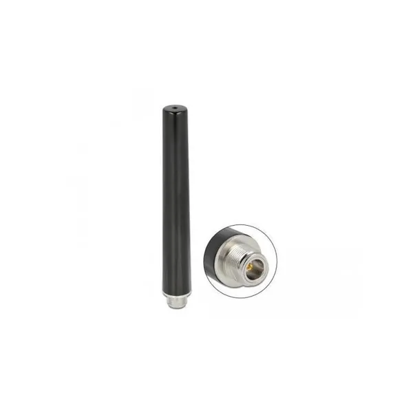 Delock - 12701 - Dualband WLAN WiFi 6 antenna N socket 4 - 6 dBi 16.55 cm omni rigid outd. black