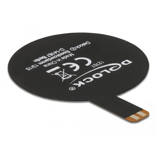 Delock - 12707 - NFC 13,56 MHz Antenne SMT FPC rund intern schwarz Klebemontage
