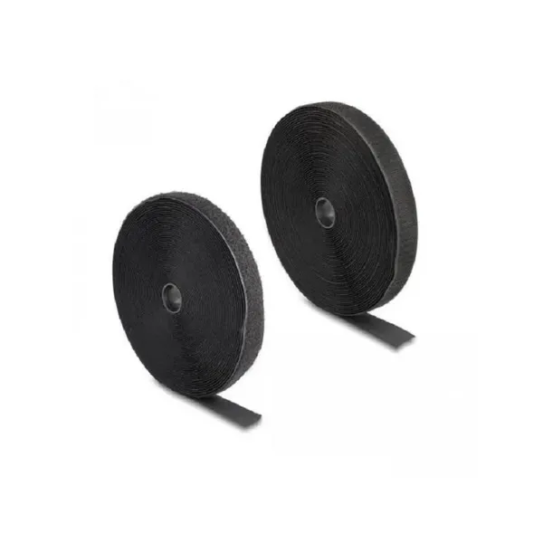 Delock - 20851 - Strapazierfähiges Klettband mit Haft- und Flauschband L 15 m x B 25 mm schwarz