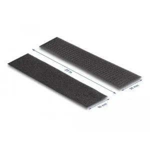 Delock - 20856 - Strapazierfähiges Klettband mit Haft- und Flauschband L 25 m x B 50 mm schwarz