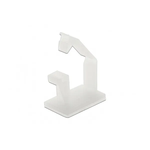 Delock - 60250 - Cable holder with closure clip self-adhesive, natural, 10 pcs.