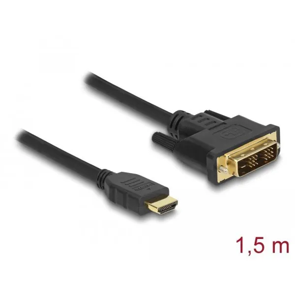 Delock - 85583 - HDMI zu DVI 18+1 Kabel bidirektional 1,5 m