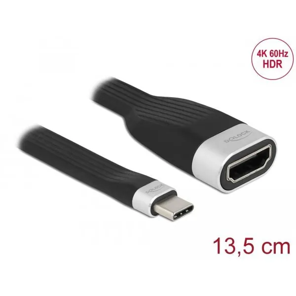 Delock - 86729 - FPC Ribbon Cable USB Type-C™ to HDMI (DP Alt Mode) 4K 60 Hz 13.5 cm