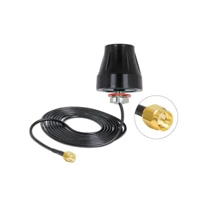 Delock - 88749 - LTE Antenne SMA 2 dBi 3 m RG-174 omnidirektional schwarz outdoor