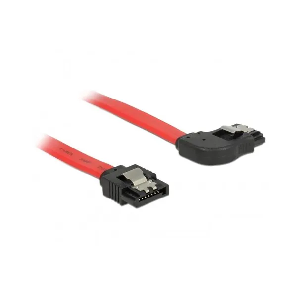 Delock - 83967 - SATA 6 Gb/s cable straight to right angled 20 cm red