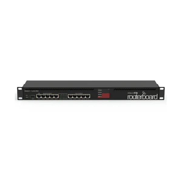MikroTik - RB2011UIAS-RM - RouterBoard, 600 MHz, 128MB RAM, 5x LAN, 5x Gigabit, micro USB,  Level 5