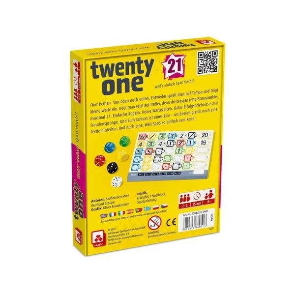 Twenty ONE Ersatzblöcke – 2er Set Für Das Würfelspiel, 156 Blatt, Für 2–6 Spieler Ab 8 Jahren