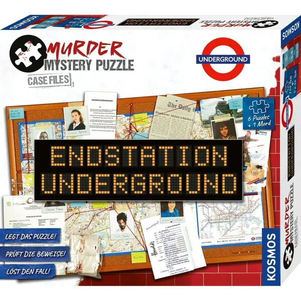 Kosmos - FKS6821700 - Murder Mystery Puzzle - Endstation Underground, ab 16 Jahren (DE-Ausgabe)