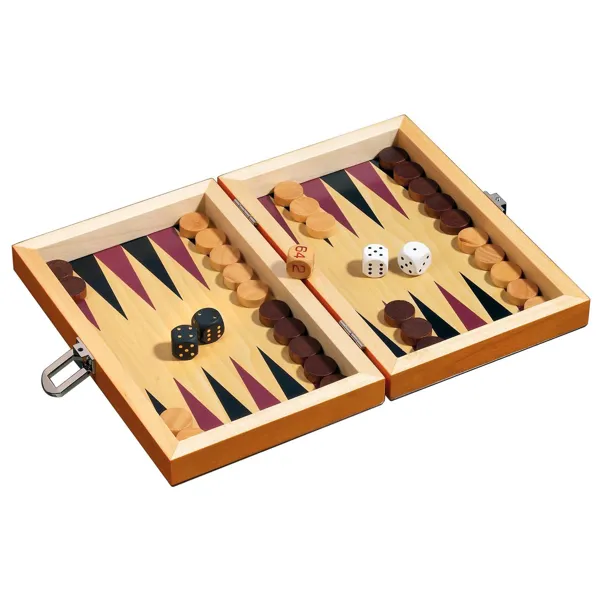 Philos GmbH & Co. KG - 1170 - Backgammon Corinth, mini, board game, for 2 players, 6 years and up
