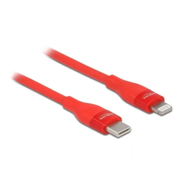 Delock - 86633 - USB Type-C™ zu Lightning™ für iPhone™, iPad™ und iPod™ rot 0,5 m MFi