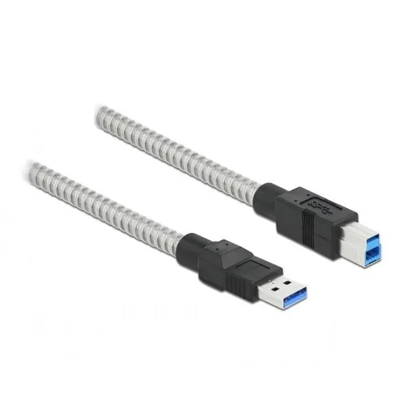 Delock - 86778 - USB 3.2 Gen 1 Cable Type-A Male to Type-B Male with Metal Jacket 1 m