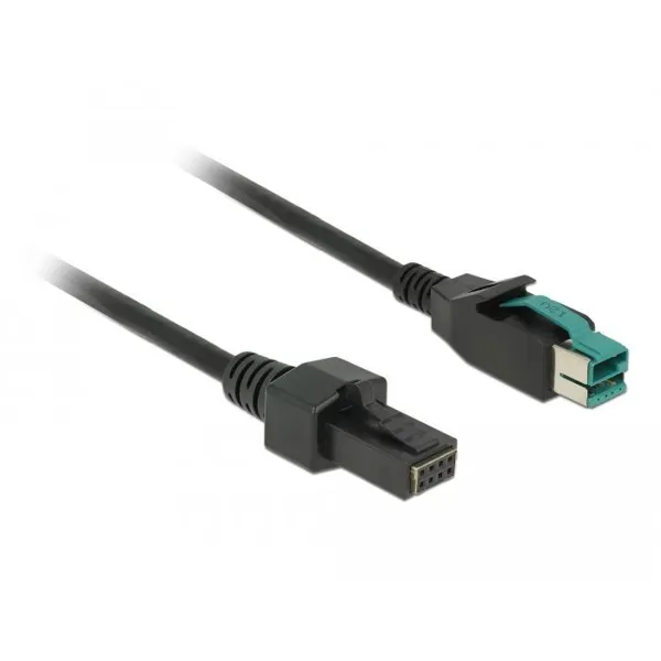 Delock - 85486 - PoweredUSB cable plug 12 V >2 x 4 pin plug, 5 m
