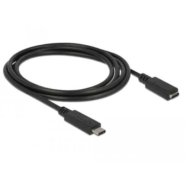Delock - 85534 - Verlängerungskabel SuperSpeed USB (USB 3.1 Gen 1) USB Type-C™ Stecker > Buchse 3 A 1,5 m schwarz