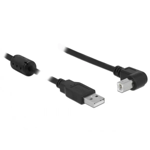 Delock - 83519 - Cable USB 2.0 Type-A Plug >USB 2.0 Type-B Plug angled 1 m black