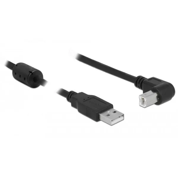 Delock - 83530 - Cable USB 2.0 Type-A Plug >USB 2.0 Type-B Plug angled 5 m black
