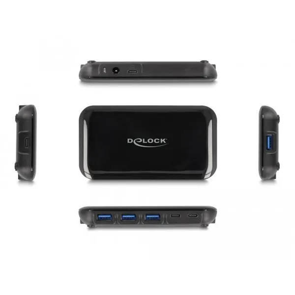 Delock - 64209 - 7 Port USB 3.2 Gen 2 Hub mit 4 USB Typ-A und 3 USB Type-C™ Ports