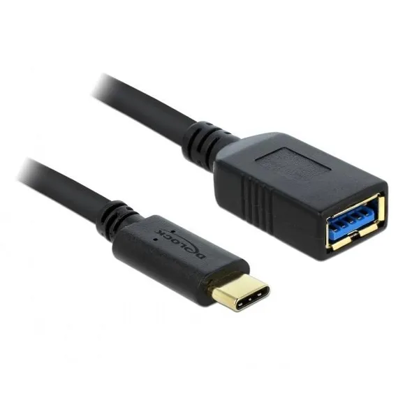 Delock - 65634 - Adapter USB (USB 3.1, Gen 1) USB Type-C™ male >USB Type-A female 15 cm