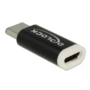 Delock - 65678 - Delock USB 2.0 Adapter Micro-B Buchse zu USB Type-C™ 2.0 Stecker schwarz