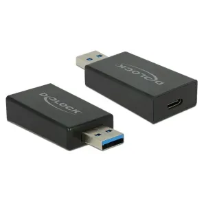 Delock - 65689 - Konverter USB 3.1 Gen 2 Typ-A Stecker > USB Type-C Buchse Aktiv schwarz