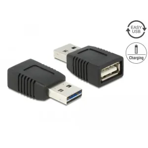 Delock - 65965 - Delock Adapter EASY-USB 2.0-A Stecker zu USB 2.0-A Buchse nur Ladefunktion