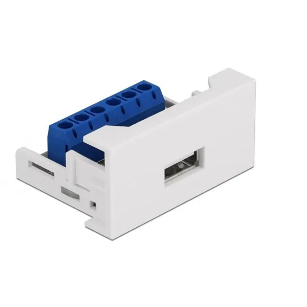 Delock - 81343 - Easy 45 Module USB 2.0 Type-A Socket to Terminal Block 22.5 x 45 mm