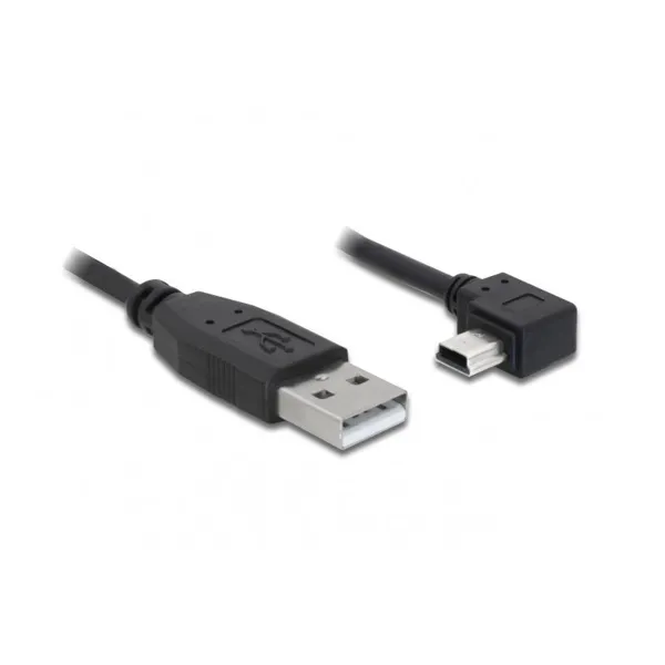Delock - 82682 - Cable USB-A plug >USB mini-B plug angled 90° left, 2 m