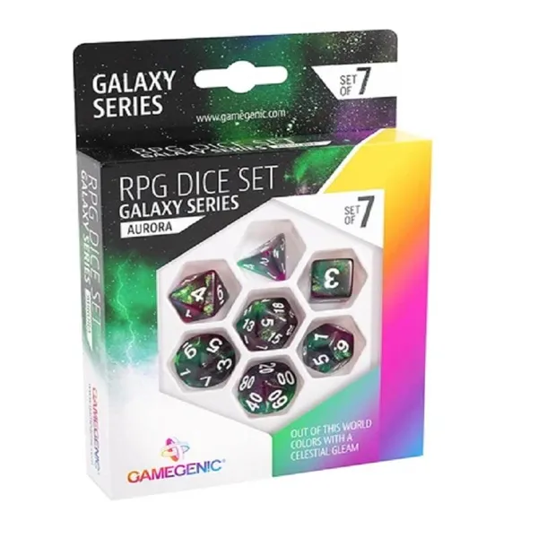 Gamegenic - GGS50016 - Galaxy Series - Aurora - RPG Dice Set (7pcs)