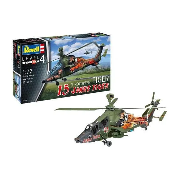 Revell - 03839 - Revell Eurocopter Tiger "15 Jahre Tiger", model kit, 116 parts, from 12 years old