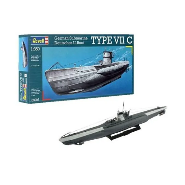 Revell - 05093 - Revell U-Boot Type VII C, Modellbausatz, 29 Teile, ab 12 Jahre
