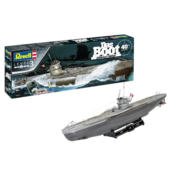 Revell - 05675 - Modellbausatz mit Basiszubehör, Das Boot Collector's Edition, 87 Teile, ab 10 J.