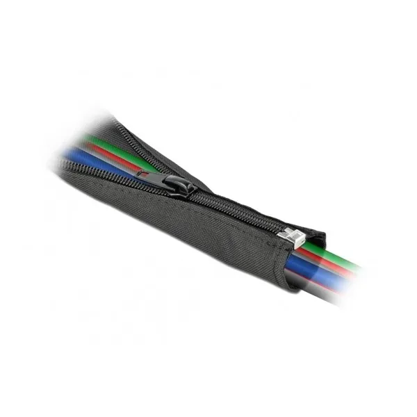 Delock - 19217 - Gewebeschlauch mit Reißverschluss hitzebeständig 1 m x 25 mm schwarz