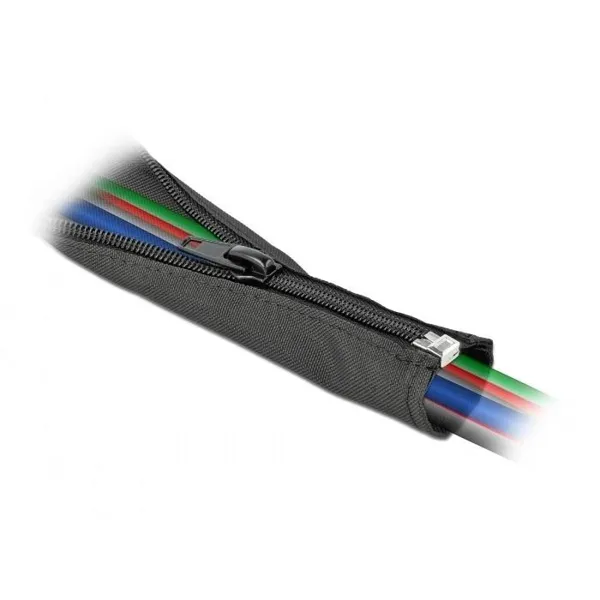 Delock - 19219 - Gewebeschlauch mit Reißverschluss hitzebeständig 2 m x 25 mm schwarz