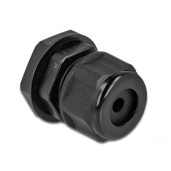 Delock - 60363 - Kabelverschraubung PG13,5 für Rundkabel schwarz 2 Stück