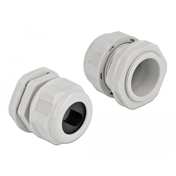 Delock - 60390 - Cable gland PG29 for flat cable grey 2 pieces