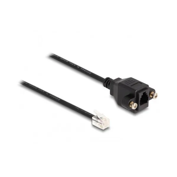 Delock - 87956 - Cable RJ10 plug to RJ10 socket for installation 30 cm black