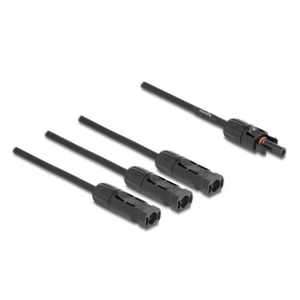 Delock - 88225 - DL4 Solar Splitter Cable 1 x female to 3 x male 35 cm black