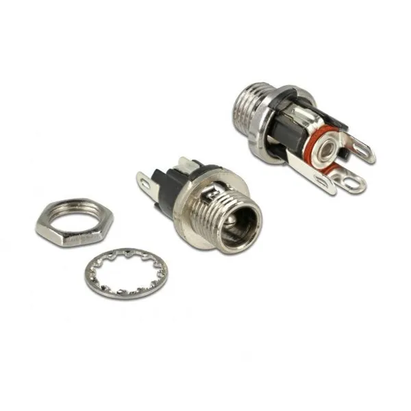 Delock - 89911 - Connector DC 5.5 x 2.5 x 9.5 mm socket for installation Solder version