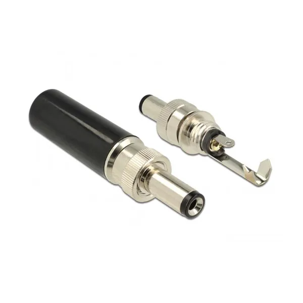 Delock - 89915 - Connector DC 5.5 x 2.1 mm with length 12.0 mm hollow plug solder version